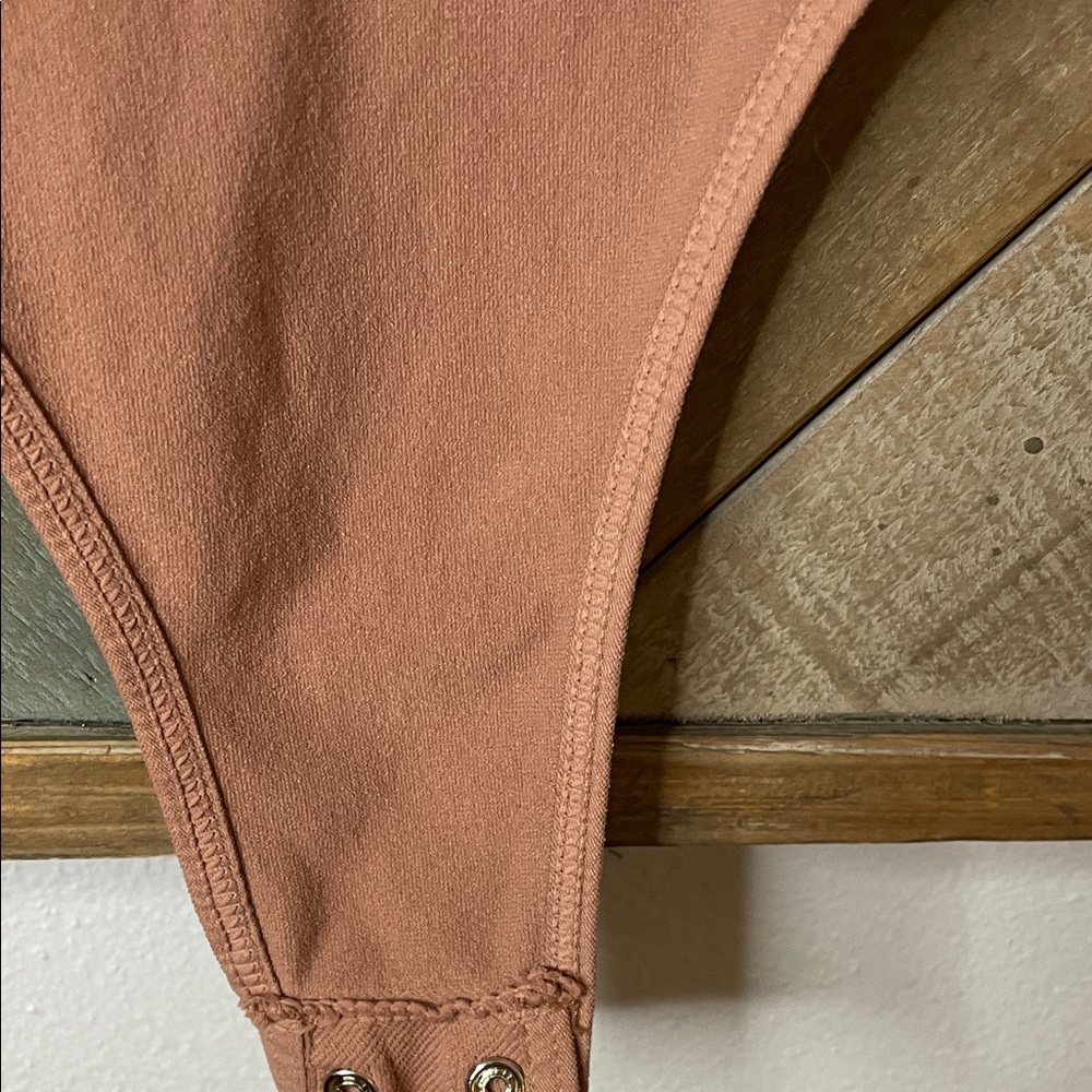 NWOT Intimately Free People CLEAN LINES Taupe Thong Bodysuit, size L/XL - Picture 7 of 9